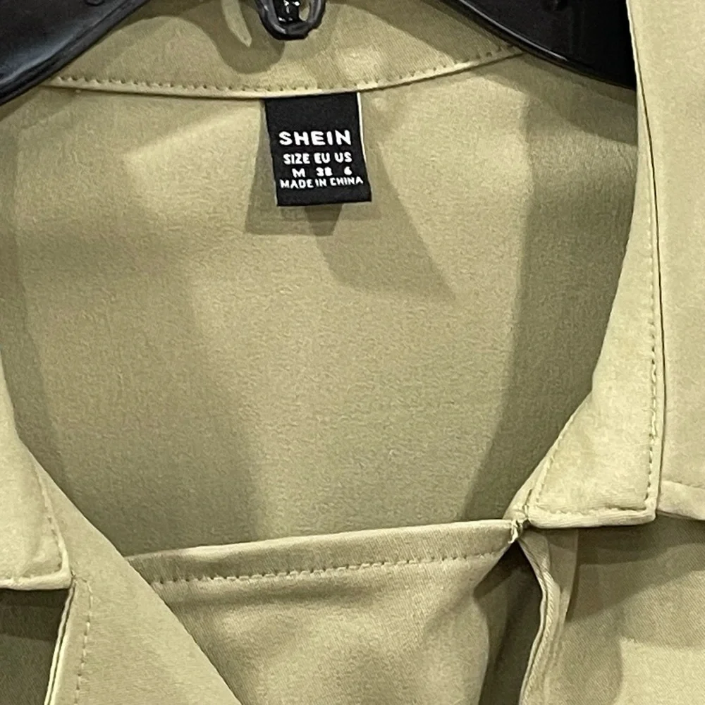 Shein, Sage Green Trench, Size 6